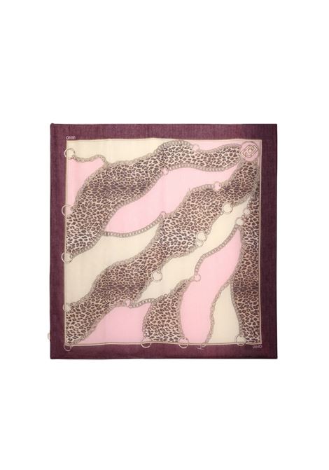 foulard animalier rosa LIU JO | 2F5074T0300CHAIN.ANIM-91718